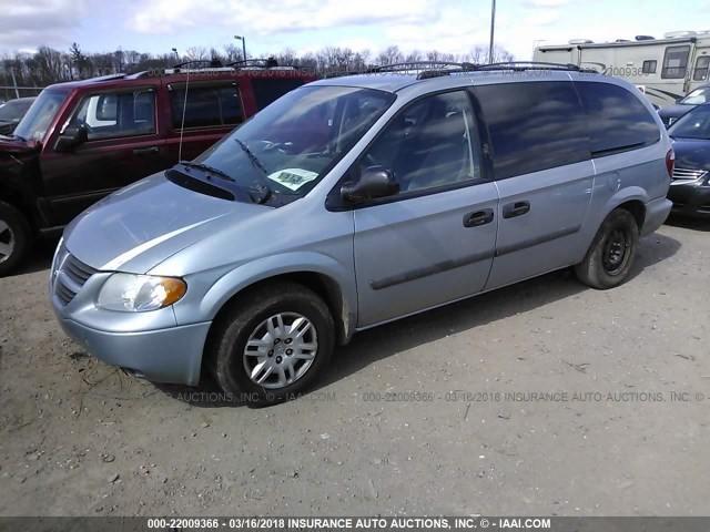 1D4GP24R96B618254 - 2006 DODGE GRAND CARAVAN SE Light Blue photo 2