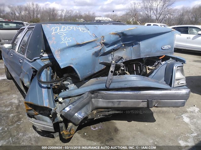 2FABP74F7JX102416 - 1988 FORD CROWN VICTORIA LX BLUE photo 6