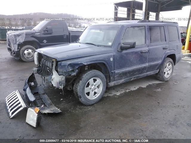 1J8HG48NX6C228867 - 2006 JEEP COMMANDER BLUE photo 2