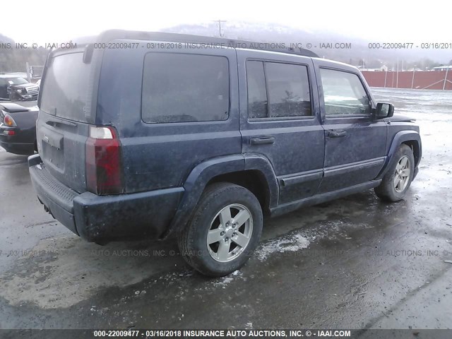 1J8HG48NX6C228867 - 2006 JEEP COMMANDER BLUE photo 4