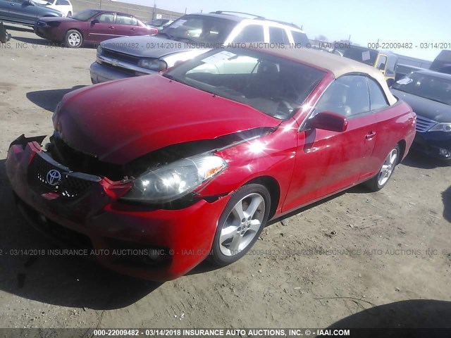 4T1FA38P87U134456 - 2007 TOYOTA CAMRY SOLARA SE/SLE RED photo 2