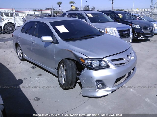 2T1BU4EEXBC611977 - 2011 TOYOTA COROLLA S/LE SILVER photo 1