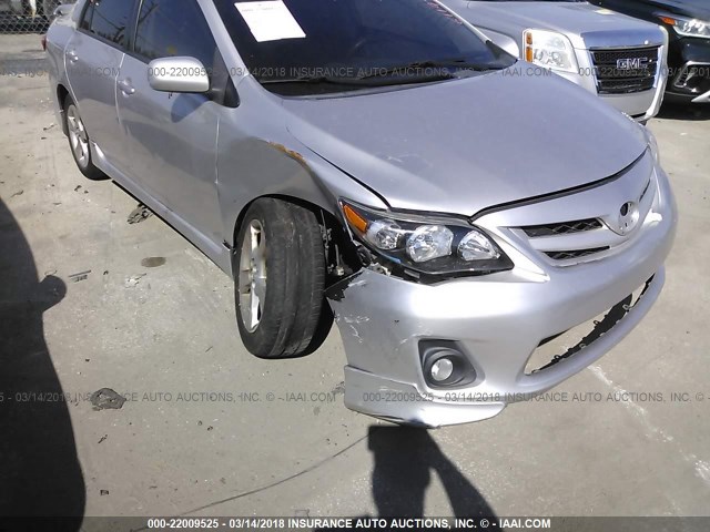 2T1BU4EEXBC611977 - 2011 TOYOTA COROLLA S/LE SILVER photo 6