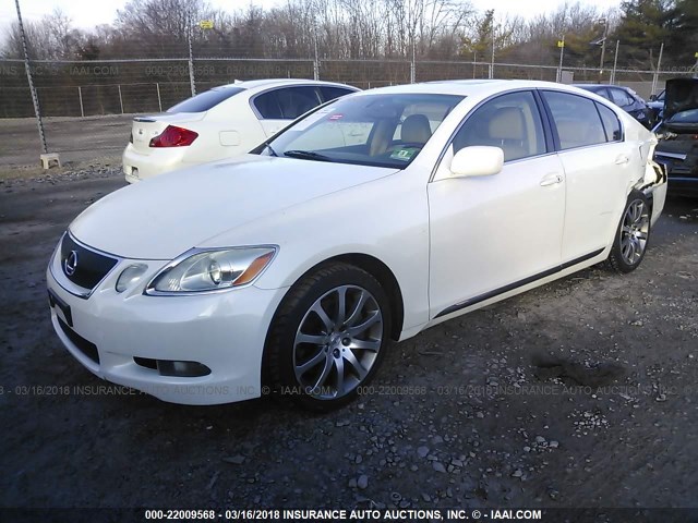 JTHBN96S565000822 - 2006 LEXUS GS GENERATION 200 430 WHITE photo 2