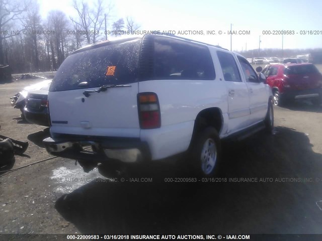 1GNFK16Z76J131193 - 2006 CHEVROLET SUBURBAN K1500 WHITE photo 4