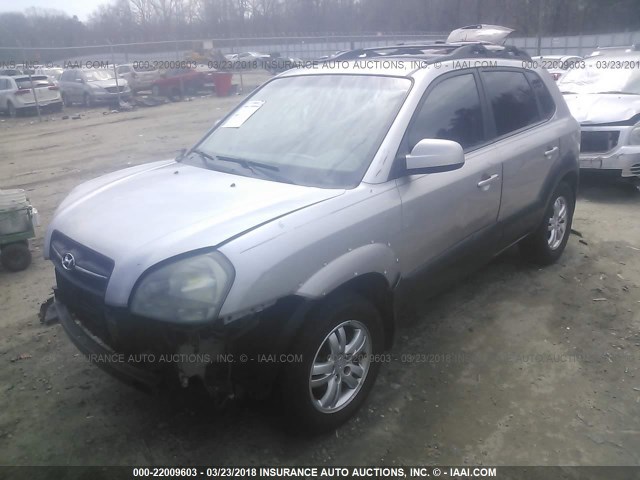 KM8JN12D16U345868 - 2006 HYUNDAI TUCSON GLS/LIMITED SILVER photo 2