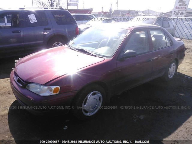 1NXBR12E8YZ403236 - 2000 TOYOTA COROLLA VE/CE/LE 勃艮第红 照片 2