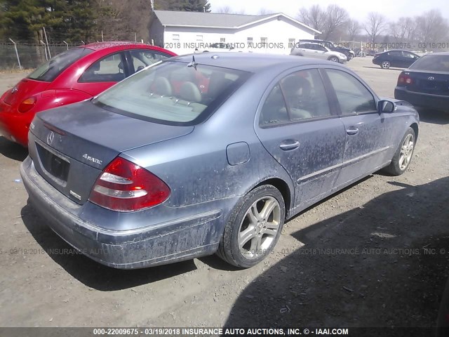 WDBUF87J56X208158 - 2006 MERCEDES-BENZ E 350 4MATIC BLUE photo 4