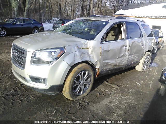 1GKKVRKD9EJ271689 - 2014 GMC ACADIA SLT-1 BEIGE photo 2