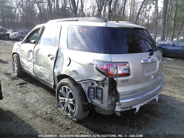 1GKKVRKD9EJ271689 - 2014 GMC ACADIA SLT-1 BEIGE photo 3