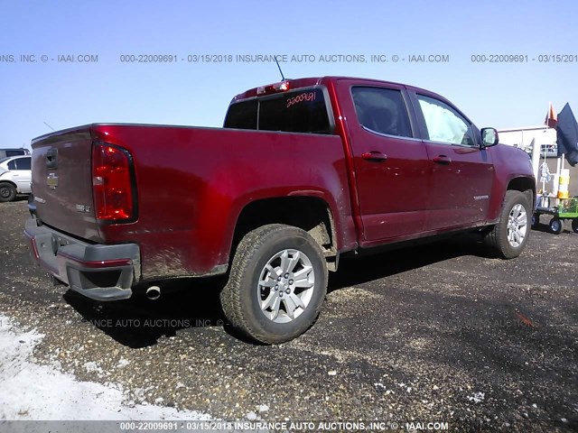 1GCGSCEN1H1209526 - 2017 CHEVROLET COLORADO LT BURGUNDY photo 4