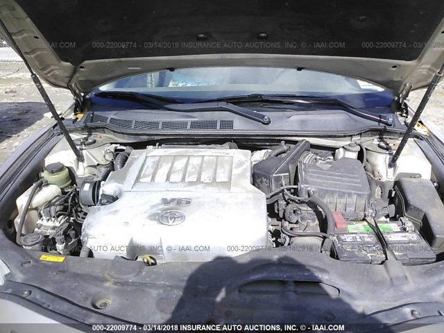 4T1BK46K79U584336 - 2009 TOYOTA CAMRY SE/LE/XLE 金色 照片 10