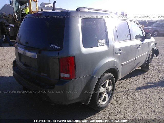 5FNYF48469B027007 - 2009 HONDA PILOT EX GRAY photo 4