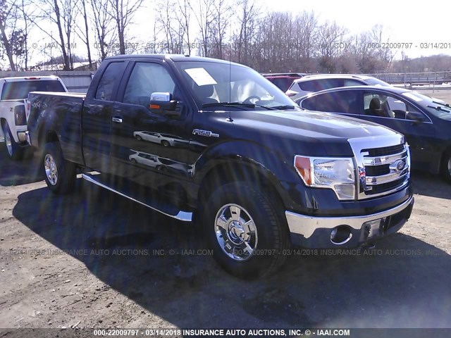 1FTFX1EF0EFB80805 - 2014 FORD F150 SUPER CAB BLACK photo 1