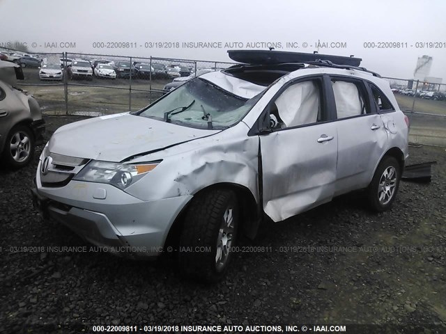 2HNYD28609H006668 - 2009 ACURA MDX TECHNOLOGY SILVER photo 2