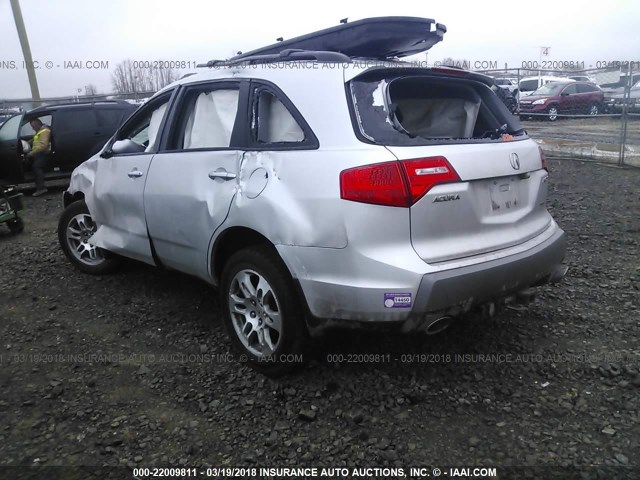 2HNYD28609H006668 - 2009 ACURA MDX TECHNOLOGY SILVER photo 3