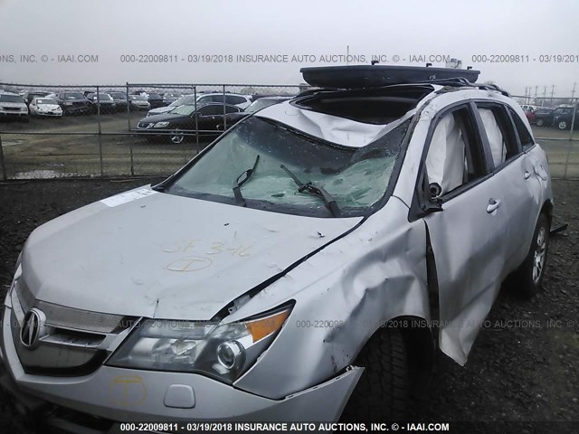 2HNYD28609H006668 - 2009 ACURA MDX TECHNOLOGY SILVER photo 6