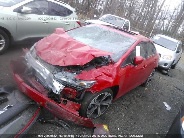 2HGFB6E50EH704599 - 2014 HONDA CIVIC SI RED photo 2