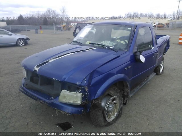 1FTYR44V73PA27245 - 2003 FORD RANGER SUPER CAB BLUE photo 2