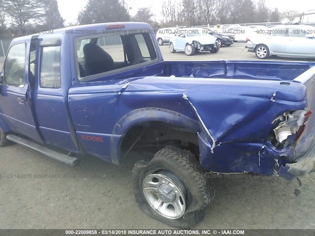 1FTYR44V73PA27245 - 2003 FORD RANGER SUPER CAB BLUE photo 6