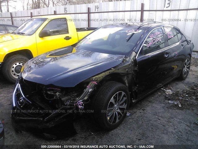 19UUB1F51FA002445 - 2015 ACURA TLX TECH أسود صورة 2