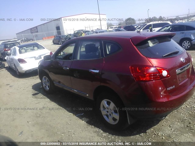 JN8AS5MT8DW019158 - 2013 NISSAN ROGUE S/SV RED photo 3