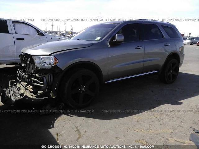 1C4RDHAG9DC608402 - 2013 DODGE DURANGO SXT GRAY photo 2