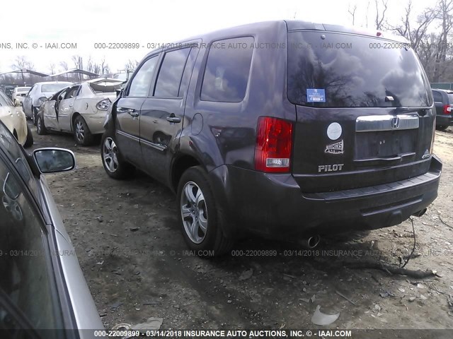 5FNYF4H56DB036145 - 2013 HONDA PILOT EXL GRAY photo 3