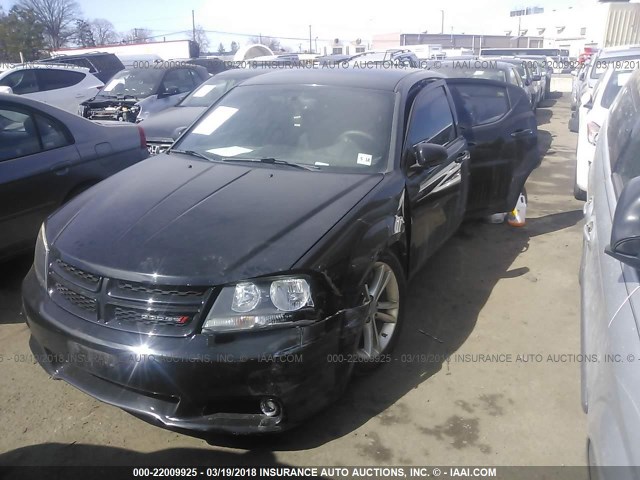 1C3CDZCB8DN655863 - 2013 DODGE AVENGER SXT BLACK photo 2