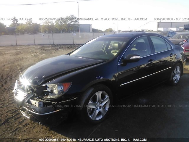 JH4KB16668C001893 - 2008 ACURA RL BLACK photo 2