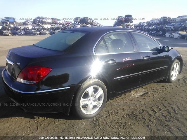 JH4KB16668C001893 - 2008 ACURA RL BLACK photo 4