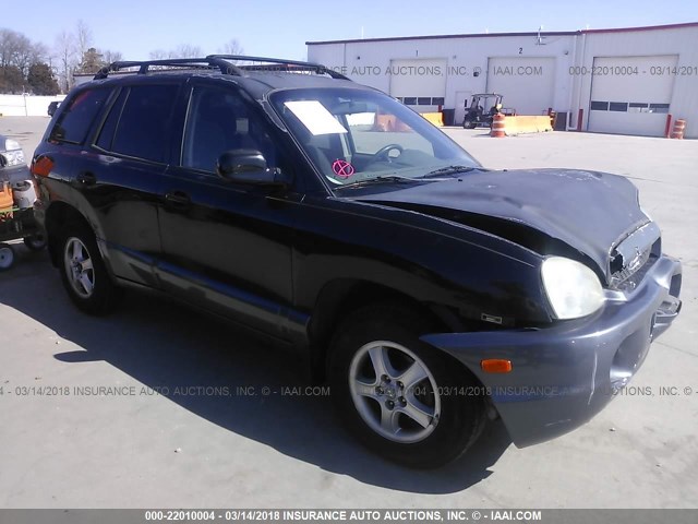 KM8SC73D42U256205 - 2002 HYUNDAI SANTA FE GLS/LX BLACK photo 1