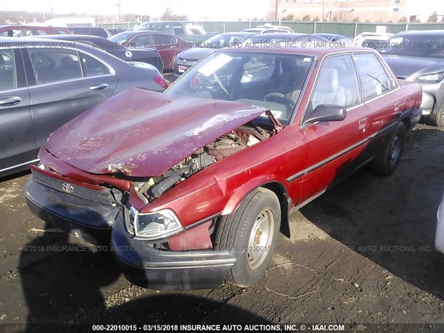 4T1SV21E3LU230009 - 1990 TOYOTA CAMRY DLX RED photo 2