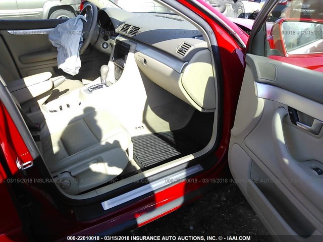 WAUAF78E08A118497 - 2008 AUDI A4 2.0T RED photo 5