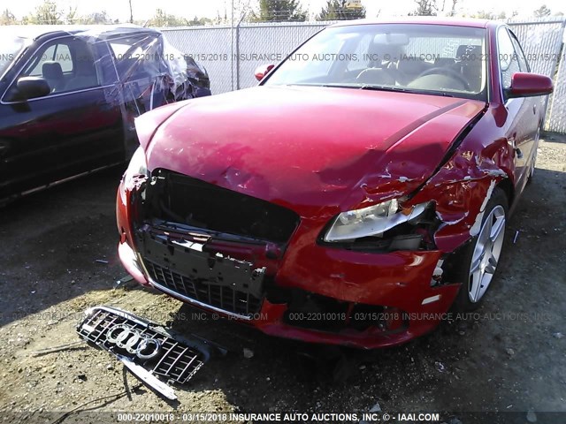 WAUAF78E08A118497 - 2008 AUDI A4 2.0T RED photo 6