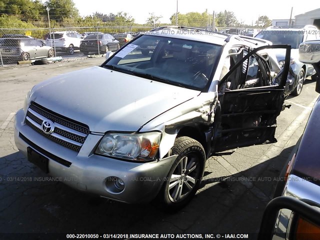 JTEEW21A770045711 - 2007 TOYOTA HIGHLANDER HYBRID SILVER photo 2