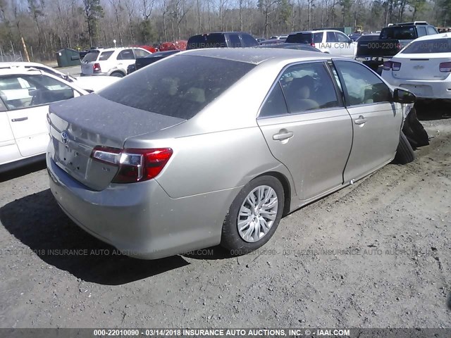 4T1BF1FK4EU465169 - 2014 TOYOTA CAMRY L/SE/LE/XLE 金色 照片 4