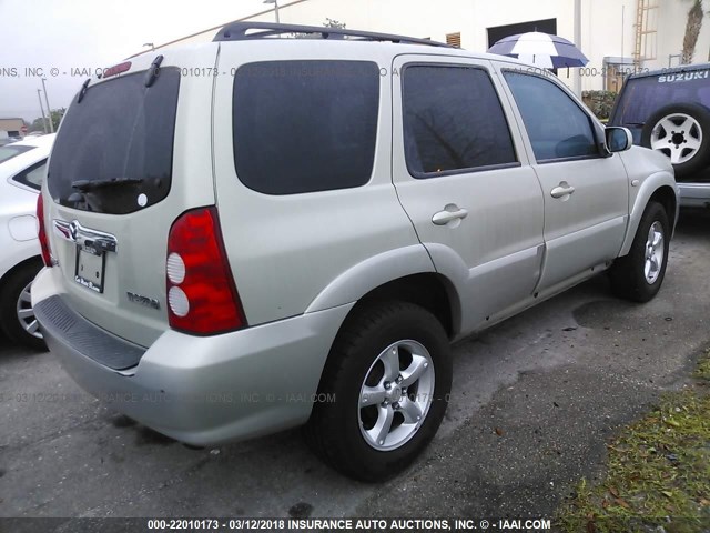 4F2YZ02Z46KM05831 - 2006 MAZDA TRIBUTE I TAN photo 4