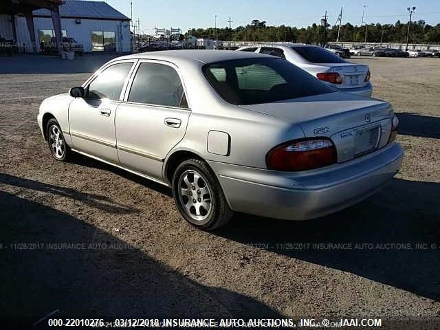 1YVGF22C625304322 - 2002 MAZDA 626 LX SILVER photo 3