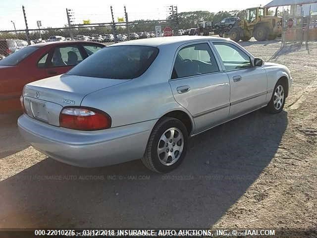 1YVGF22C625304322 - 2002 MAZDA 626 LX SILVER photo 4