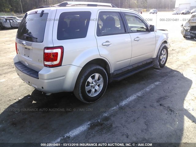 1FMCU0EG7BKA12320 - 2011 FORD ESCAPE LIMITED SILVER photo 4