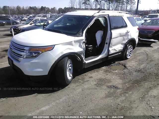 1FM5K7D82EGB39937 - 2014 FORD EXPLORER XLT WHITE photo 2