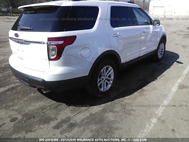 1FM5K7D82EGB39937 - 2014 FORD EXPLORER XLT WHITE photo 4