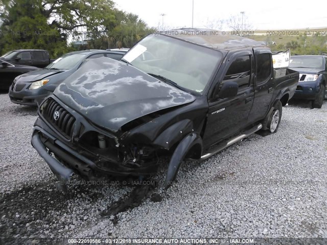5TEHN72N44Z348671 - 2004 TOYOTA TACOMA DOUBLE CAB 黑色 照片 2
