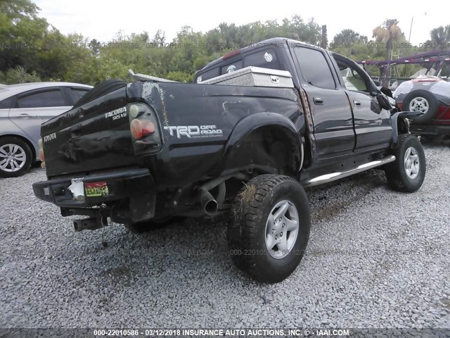5TEHN72N44Z348671 - 2004 TOYOTA TACOMA DOUBLE CAB 黑色 照片 4