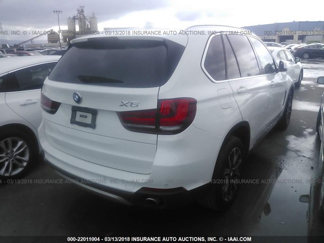 5UXKR2C31H0U24846 - 2017 BMW X5 SDRIVE35I WHITE photo 4