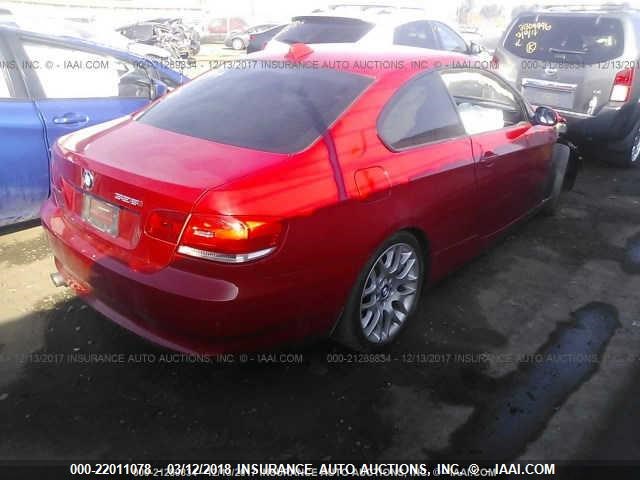 WBAWV135X9P122391 - 2009 BMW 328 I SULEV RED photo 4