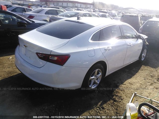 1G1ZB5ST3HF228419 - 2017 CHEVROLET MALIBU LS 白色 照片 4