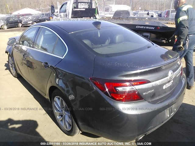 2G4GK5EX8F9176669 - 2015 BUICK REGAL GRAY photo 3