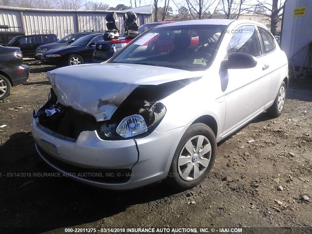 KMHCM36C07U041330 - 2007 HYUNDAI ACCENT GS SILVER photo 2